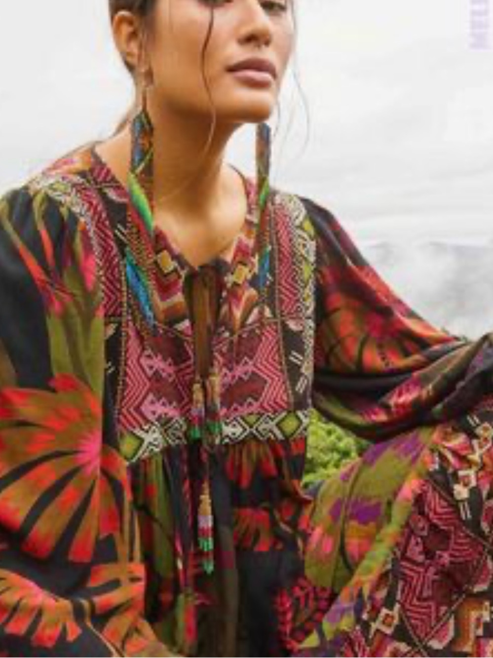 FARM RIO ‘Tropical Forest Midi Dress - XS